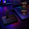 QOLTEC M.2 Nvme Ssd Docking Station | Pcie | USB-C | 20 Gb/s | Dual 2 x 8TB | Offline Cloning - (52366)