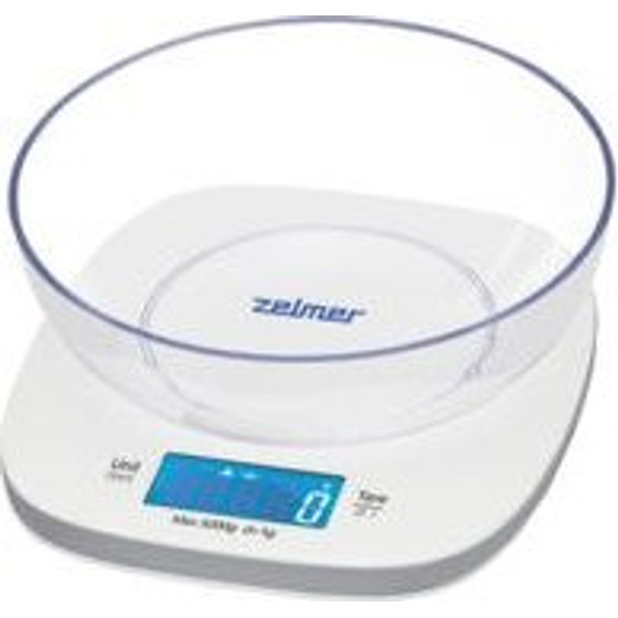 Zelmer Kitchen Scale White Countertop Square Electronic Kitchen Scale - (ZKS1450)