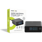 Mobile Origin 240W Gan Display Charger Hub PW39 - 4x USB-C + 2x USB-A - (MO-240WDCH-PW39)
