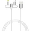 Verbatim Kable Sync & Charge USB-A Do Micro-B, USB-C, Lightning Essentials 18W Bialy - (32394)