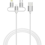 Verbatim Kable Sync & Charge USB-A Do Micro-B, USB-C, Lightning Essentials 18W Bialy - (32394)