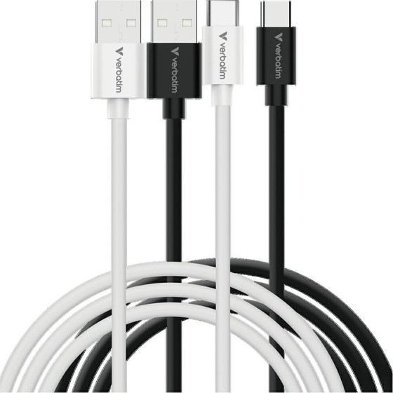 Verbatim Kable Sync & Charge USC-C Do A Essentials 18W Czarny / Bialy 2szt. - (32393)