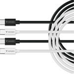 Verbatim Kable Sync & Charge USC-C Do C Essentials 60W Czarny / Bialy 2szt. - (32391)