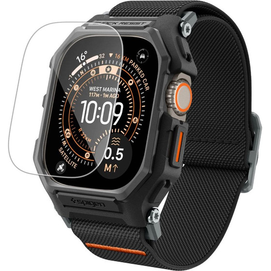 Spigen Lite Fit Pro & Tempered Glass Apple Watch Ultra 1 / 2 / 3 (49 MM) Matte Black - (ACS11415)
