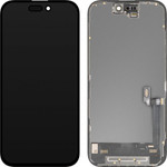 MP Lcd Display Module For Apple Iphone 16, Soft Oled Fhd 120Hz Ic Movable Version, Aftermarket, Black