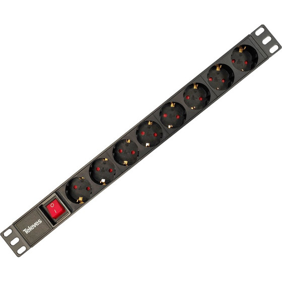 Televes 533001 ��������� Rack 19'' 1U Alu 8 ����� 16A 3840W �� ��������