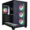 1sTplayer Case Atx - Megaview MV8 Black - 7 x 120 Mm A-Rgb Fans Included - (MV8-TP-BK-6FC7R-1FC7)