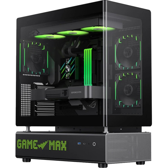 Gamemax Case Atx - N90 Bg - Addressable RGB, Modular Dual-Chamber - (9101-1300R0001)