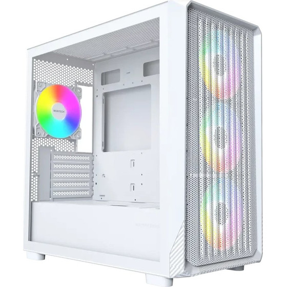 Montech Case Matx - X5M (W) - 4 x 120 Mm A-RGB, USB-C - (MONTECH-X5M-W)
