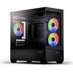 Aerocool Case Matx - P300D Digi-G-BK-v1 - Digital Display, USB-C, 3 x 120 Mm A-Rgb - (ACCS-PN05033.11)