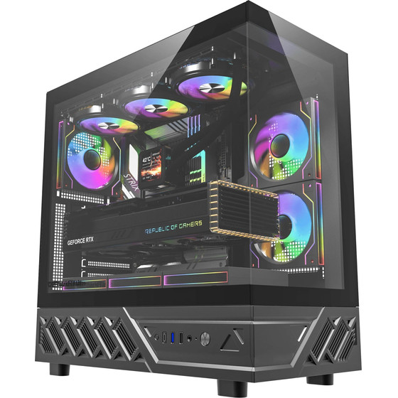 Darkflash Case Atx - DS950 Black - 6 x 120 Mm Infinity Mirror A-Rgb - (DS950-6F-BK)