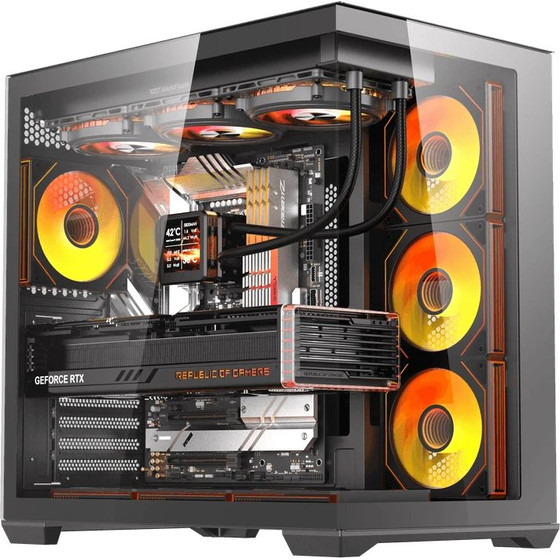 Darkflash Case Eatx - C280 Black - 7 Argb Fans - (C280-7F-BLACK)