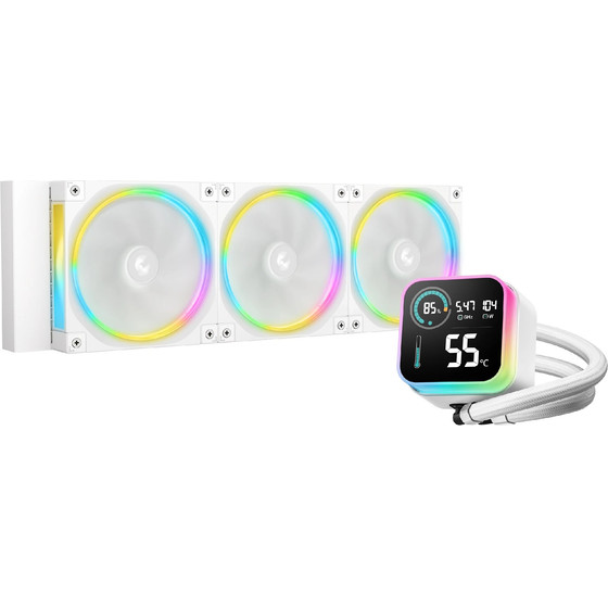 Deepcool Water Cooling LQ360 Ultra Wh Argb - Lcd Screen - (R-LQ360-WHASMC-G-1)
