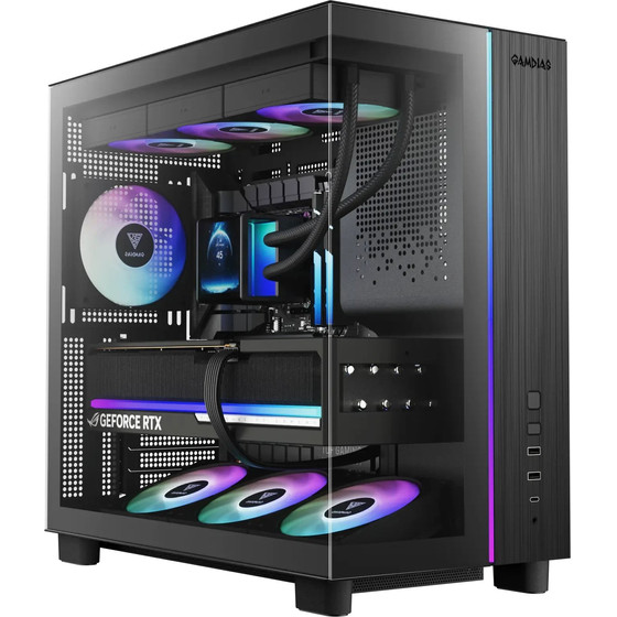 Gamdias Case Atx - Atlas M4 - A-RGB, USB-C - (GAMDIAS-ATLAS-M4-BK)