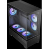 Gamdias Case Matx - Aura GC12 Argb Bk - 6 x 120 Mm A-RGB, USB-C, Tempered Glass - (GAMDIAS-AURA-GC12-ARGB-BK)