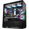 Zalman Case Atx - Chronix Black V2 - 3 x 120 Mm A-RGB, USB-C, Tempered Glass - (ZM-CHRONIX-V2-BLACK)