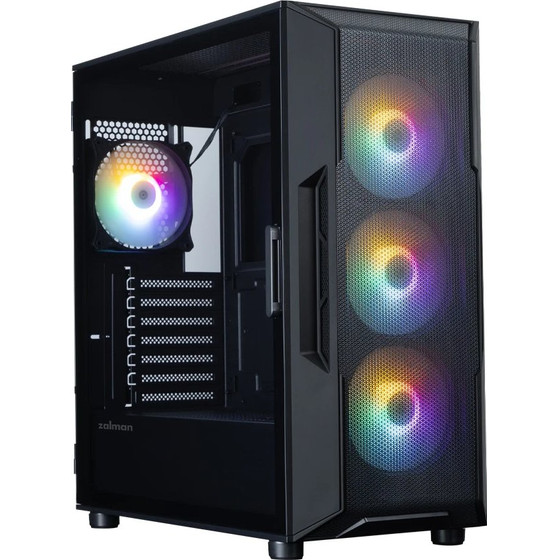 Zalman Case Atx - I3 Neo V2 Black - RGB, Mesh - (ZM-I3-NEO-V2-BK)