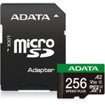 Adata Msd Speed+ 256G UHS1 U3 V30 A2 180/160MB/s+Ada - (UD256GUI3V30A2SP-RA1)