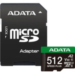 Adata Msd Speed+ 512G UHS1 U3 V30 A2 180/160MB/s+Adap - (UD512GUI3V30A2SP-RA1)