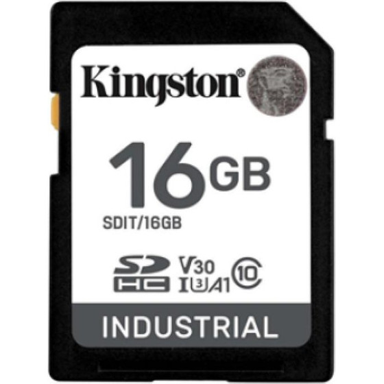 Kingston Sd 16GB Industrial C10 UHS-I U3 V30 A1 Pslc - (SDIT/16GB)