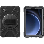 4sMarts Armored Case With Handle Rugged Case Grip For Samsung Galaxy Tab A9 Black - (540406)