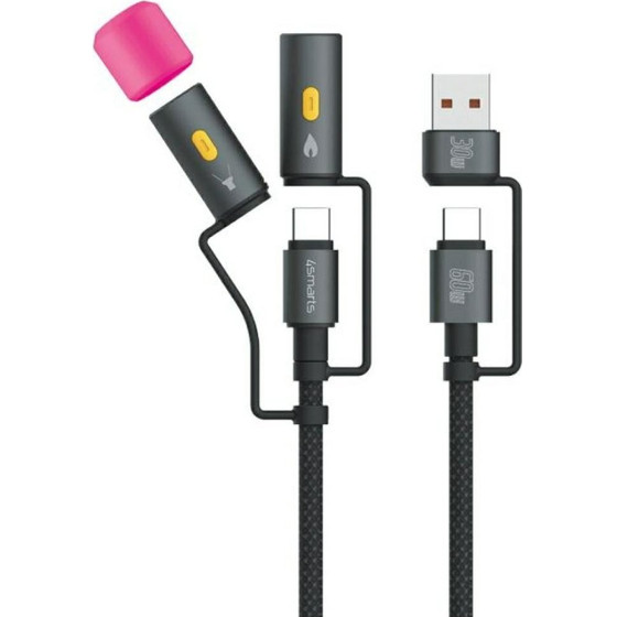4sMarts Kabel USB-C Explorer 4w1 60W 1m Czarny - (541060)