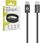 Mobile Origin 60W Ultraslim USB-C To USB-C Cable 1 m CB11 Black - (MO-USC-CB11-BLK)