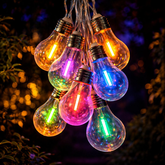 Forever Light Solar Led String Lights Sunari FLS-400 4m 10 Bulbs multicolor