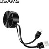 Usams Rolling Cable U-Bin Lightning 1m.2A Black (US-SJ150) - (IPUSBZH01)