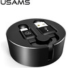 Usams Rolling Cable U-Bin Lightning 1m.2A Black (US-SJ150) - (IPUSBZH01)