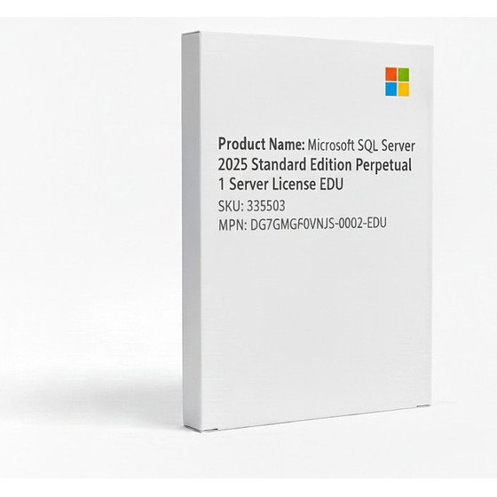 Microsoft Cloud Sql Server 2025 Standard Edition Perpetual 1 Server License Edu - Perpetual - (DG7GMGF0VNJS-0002-EDU)