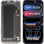MP Lcd Display Module For Apple Iphone 17 Pro Max, Soft Oled Fhd Ic Movable Version, Aftermarket, Black