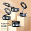 iSelf Car Holder Rotating Magnetic Suction For Smartphones Black - (K007)