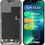 MP Lcd Display Module For Apple Iphone 13 Pro Max, Premium Soft Oled Fhd 120Hz Diagnostic Version, Aftermarket, Black