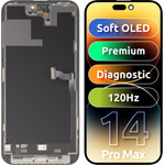 MP Lcd Display Module For Apple Iphone 14 Pro Max, Premium Soft Oled Fhd 120Hz Diagnostic Version, Aftermarket, Black