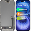MP Lcd Display Module For Apple Iphone 16, Premium Soft Oled Fhd 120Hz Diagnostic Version, Aftermarket, Black