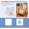 Niimbot Thermal Label T32*32-215 RED&Black Round White - (1EA04111602)