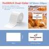 Niimbot Thermal Label T50*30-230 RED&Black Dual Color White - (1EA03934802)