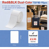 Niimbot Thermal Label T50*80-95 RED&Black Dual Color White - (1EA04111302)