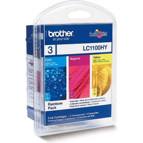 Brother Ink LC-1100HYRBWBP / C,M,Y XL Multipack - (LC1100HYRBWBP)