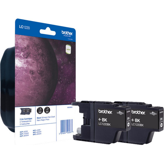 Brother Ink LC-1220BKBP2 / Black Double pack - (LC1220BKBP2)