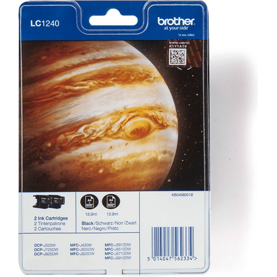 Brother Ink LC-1240BKBP2 / Black Double pack - (LC1240BKBP2)