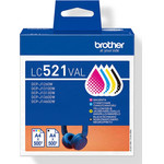 Brother Ink LC-521VAL / BK,C,M,Y Multipack - (LC521VAL)