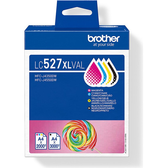 Brother Ink LC-527XLVAL / BK,C,M,Y XL - (LC527XLVAL)