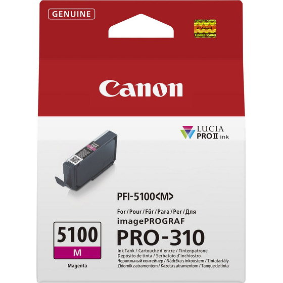 Canon Ink PFI-5100 M / Magenta - (6954C001)