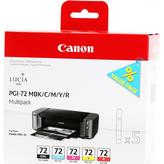 Canon Ink PGI-72 / MBK,C,M,Y,R Multipack - (6402B009)