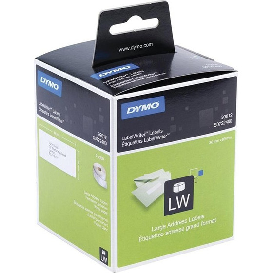 Dymo Label 99012 / White Double pack - (S0722400)