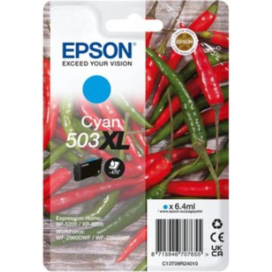 Epson Ink 503XL / Cyan XL - (C13T09R24010)