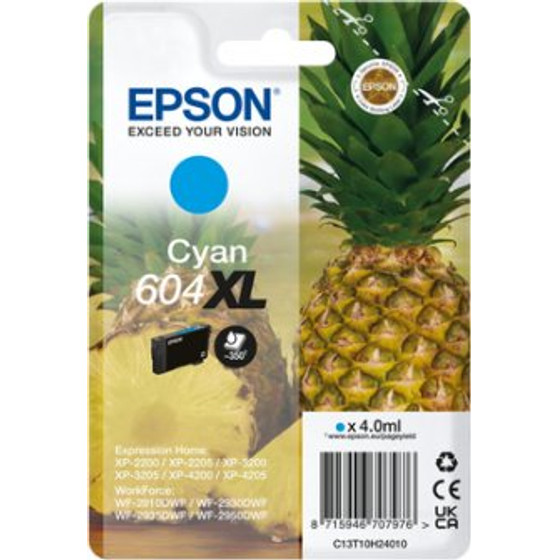 Epson Ink 604XL / Cyan XL - (C13T10H24010)
