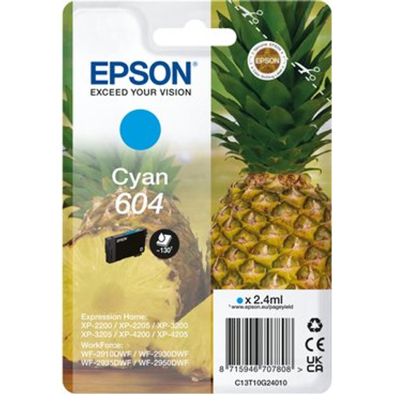 Epson Ink T10G24 / Cyan - (C13T10G24010)